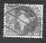 Stamps India -  279 - Mapa de la India