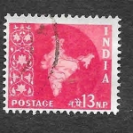 Stamps India -  282 - Mapa de la India
