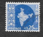 Stamps India -  285 - Mapa de la India