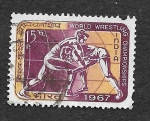 Stamps India -  457 - Campeonato Mundial de Lucha Libre