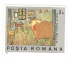 Sellos de Europa - Rumania -  Van Gogh. Dormitorio en Arlés