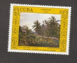 Sellos de America - Cuba -  Paisaje con malangas y cocoteros