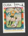 Stamps Cuba -  Campeonato mundial fútbol México 1986