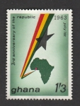 Sellos de Africa - Ghana -  3 er aniv. de la república