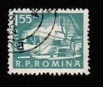Sellos de Europa - Rumania -  Barco mercante