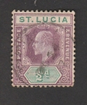 Stamps America - Saint Lucia -  rey  Eduardo VII