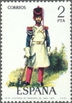 Stamps Spain -  2351 - Uniformes militares - Gastador de Infantería de Línea 1821