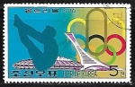 Sellos de Asia - Corea del norte -  Juegos Olimpicos - Salto de trampolin