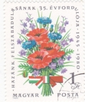 Sellos de Europa - Hungr�a -  2724 - 30 anivº de la liberación de Hungría, Ramo de flores