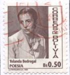 Stamps Bolivia -  Personajes Ilustres - Yolanda Bedregal (escritora)