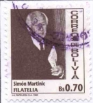 Stamps Bolivia -  Personajes Ilustres - Simon Martinic (Filatelista)