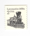 Stamps United States -  Locomotora 1870S