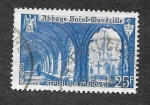 Stamps France -  623 - Claustro de la Abadía de Saint-Wandrille