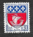 Sellos de Europa - Francia -  1095 - Escudo de París