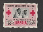 Stamps Latvia -  Hospital del gobierno de Liberia