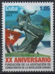 Stamps Cuba -  XX  ANIVERSARIO  FUNDACIÓN  DE  LA  ASOCIACIÓN  DE  COMBATIENTES  DE  LA  REVOLUCIÓN  CUBANA