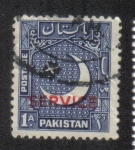 Stamps : Asia : Pakistan :  Luna creciente y estrella, sobreimpresión.