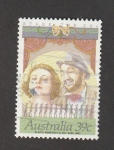 Stamps Australia -  Gladys Moncrieff y Roy Rene, actores