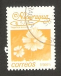 Stamps Nicaragua -  1387 - flor tagetes erecta
