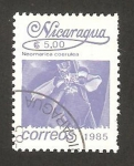 Stamps Nicaragua -  1388 - flor neomarica coerulea