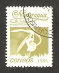 Stamps Nicaragua -  1392 - flor brassavola nodosa