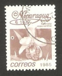Sellos del Mundo : America : Nicaragua : 1394 - flor sobralla macrantha