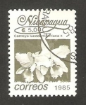 Stamps Nicaragua -  1397 - flor cattleya lueddemannianax