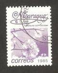 Sellos de America - Nicaragua -  1400 - flor tabebula ochraceae