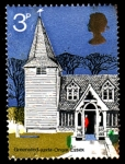 Stamps : Europe : United_Kingdom :  Igesia de Greensted-La iglesia de madera mas antigua del mundo