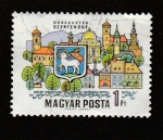 Stamps Hungary -  Ciudad de Szentendre