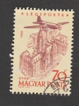 Stamps Hungary -  Sobrevolando Györ