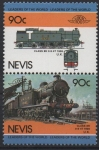 Stamps America - Saint Kitts and Nevis -  LÍDERES  EN  EL  MUNDO:  LOCOMOTORAS.  1908  CLASS  8H,  UCRANIA.