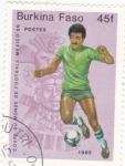 Stamps Burkina Faso -  COPA DEL MUNDO MEXICO'86