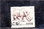 Stamps North Korea -  RINOCERONTE BLANCO