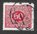 Stamps Czechoslovakia -  J64 - Cifra
