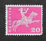 Stamps Switzerland -  385 - Mensajero a Caballo