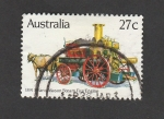 Stamps Australia -  coche de bomberos a vapor