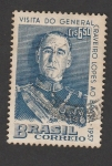 Sellos de America - Brasil -  Visita del general Craveiro Lopes a Brasil
