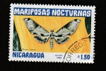 Stamps Nicaragua -  Mariposas nocturnas: Pholus licaon