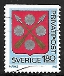 Stamps Sweden -  Escudo de armas