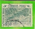 Stamps Peru -  Andenes de Pisac
