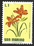 Stamps San Marino -  Hemerocallis hybrida
