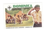 Sellos del Mundo : America : Dominica : Campamento boy scout del caribe. Jamaica 1977