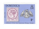 Sellos del Mundo : America : Dominica : Centenario del primer sello 1874-1974