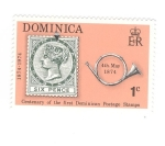 Stamps Dominica -  Centenario del primer sello 1874-1974