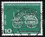 Stamps Germany -  First motor car by Gottlieb Daimler (1834-1900)