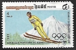 Stamps Cambodia -  Juegos olimpicos de invierno Salto de ski