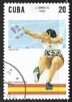 Sellos de America - Cuba -  Olimpiadas de verano - salto de longitud