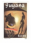 Stamps Guyana -  Barcelona 92.Lucha