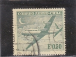 Stamps Chile -  AVIÓN QUATRIMOTOR